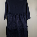 Second-Hand - Alessandra 'Wet Look' Midnight Midi Dress Size M - SwapUp