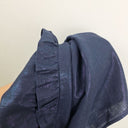 Second-Hand - Alessandra 'Wet Look' Midnight Midi Dress Size M - SwapUp