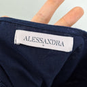 Second-Hand - Alessandra 'Wet Look' Midnight Midi Dress Size M - SwapUp