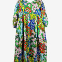 Second-Hand - Variety Hour Vibrant Garden Party Comfy Linen Mini Dress Size XS - SwapUp