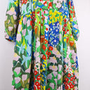 Second-Hand - Variety Hour Vibrant Garden Party Comfy Linen Mini Dress Size XS - SwapUp