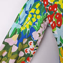 Second-Hand - Variety Hour Vibrant Garden Party Comfy Linen Mini Dress Size XS - SwapUp