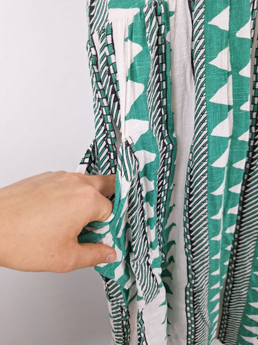 Second-Hand - Little Tienda Green Aztec Mini Dress One Size - SwapUp