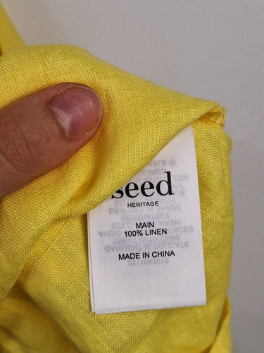 Second-Hand - Seed Sunflower Yellow Mini Sun Dress Size 8 - SwapUp