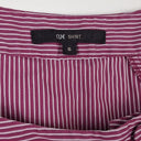 Second-Hand - Cue Neat Frilly Purple Striped Top Size 6 - SwapUp