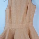 Second-Hand - Cue Tweed Like Linen Blend Peplum Top Size 6 - SwapUp