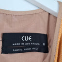 Second-Hand - Cue Tweed Like Linen Blend Peplum Top Size 6 - SwapUp