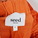 Second-Hand - Seed Orange Linen Paper Bag Pants Size 6 - SwapUp