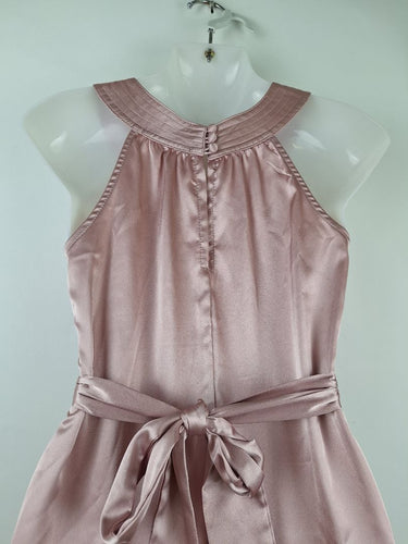 Second-Hand - Cooper St Sleek Dusty Rose High Neck Mini Dress Size 8 - SwapUp