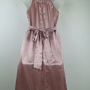 Second-Hand - Cooper St Sleek Dusty Rose High Neck Mini Dress Size 8 - SwapUp