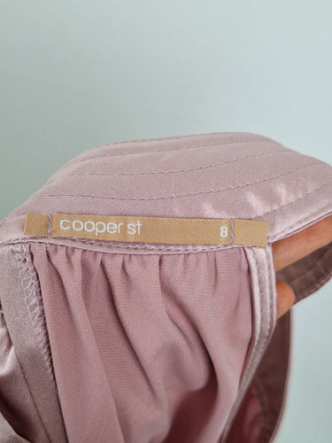 Second-Hand - Cooper St Sleek Dusty Rose High Neck Mini Dress Size 8 - SwapUp
