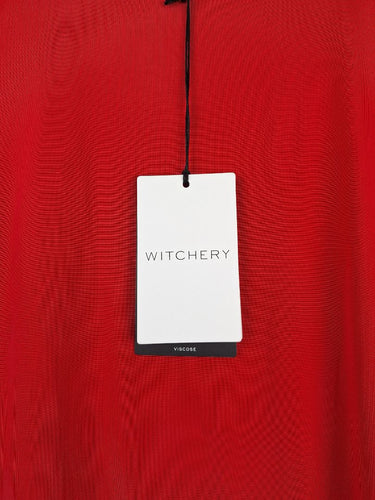 Second-Hand - Witchery Ruby Ruched Long Sleeve Top Size S - SwapUp