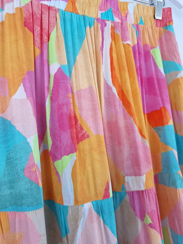 Second-Hand - Haven Painterly Airy Midi Skirt Size S - SwapUp