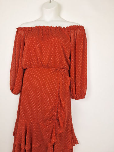 Second-Hand - Rodeo Show Copper Bonita Mini Dress Size 12 - SwapUp