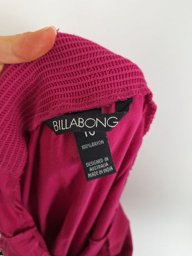 Second-Hand - Billabong Dark Magenta Casual Beach Dress Size 10 - SwapUp