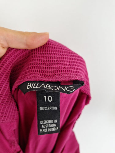 Second-Hand - Billabong Dark Magenta Casual Beach Dress Size 10 - SwapUp