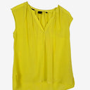 Second-Hand - David Lawrence Lemon Yellow Silk Top Size 10 - SwapUp