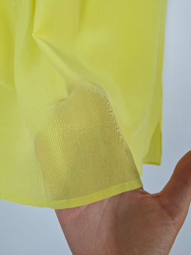 Second-Hand - David Lawrence Lemon Yellow Silk Top Size 10 - SwapUp