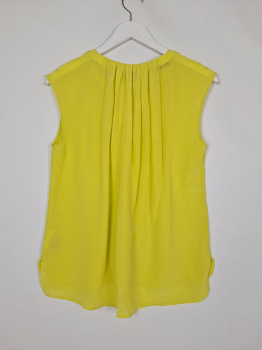 Second-Hand - David Lawrence Lemon Yellow Silk Top Size 10 - SwapUp