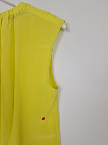 Second-Hand - David Lawrence Lemon Yellow Silk Top Size 10 - SwapUp