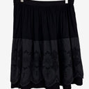Second-Hand - Metalicus Snazzy Broderie Trimmed Mini Skirt Size OSFA - SwapUp