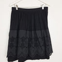 Second-Hand - Metalicus Snazzy Broderie Trimmed Mini Skirt Size OSFA - SwapUp