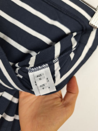Second-Hand - Mela Purdie Casual Striped Tube Mini Skirt Size 10 - SwapUp
