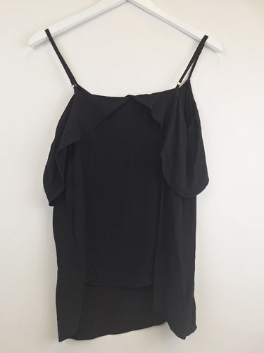 Second-Hand - Sass & Bide Noir Pure Silk Camisole Top Size 12 - SwapUp