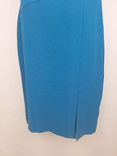 Second-Hand - Cue Fitted Sleeveless Office Midi Dress Size 12 - SwapUp