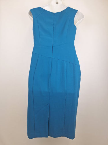 Second-Hand - Cue Fitted Sleeveless Office Midi Dress Size 12 - SwapUp