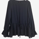 Second-Hand - Cue Navy Boat Neck Evelated Top Size 14 - SwapUp