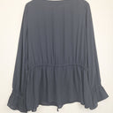 Second-Hand - Cue Navy Boat Neck Evelated Top Size 14 - SwapUp