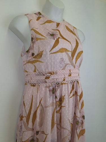 Second-Hand - Ted Baker Spring Broderie Mini Dress Size 14 - SwapUp