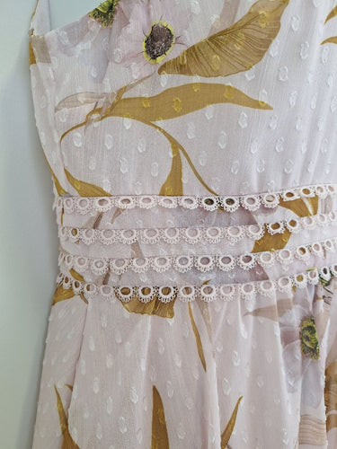 Second-Hand - Ted Baker Spring Broderie Mini Dress Size 14 - SwapUp