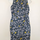 Second-Hand - Cue Petrol Blue Floral Midi Dress Size 14 - SwapUp