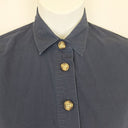 Second-Hand - Trenery Navy Button Up Mini Dress Size 12 - SwapUp