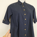 Second-Hand - Trenery Navy Button Up Mini Dress Size 12 - SwapUp