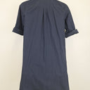 Second-Hand - Trenery Navy Button Up Mini Dress Size 12 - SwapUp
