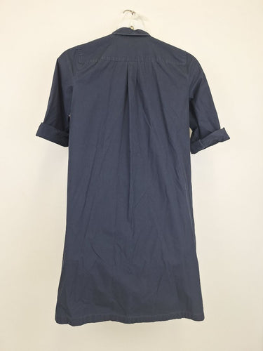 Second-Hand - Trenery Navy Button Up Mini Dress Size 12 - SwapUp