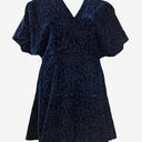 Second-Hand - Cue Rich Blue Velvet Mini Dress Size 12 - SwapUp
