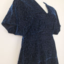 Second-Hand - Cue Rich Blue Velvet Mini Dress Size 12 - SwapUp