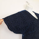 Second-Hand - Cue Rich Blue Velvet Mini Dress Size 12 - SwapUp