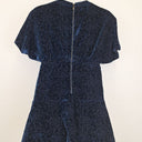 Second-Hand - Cue Rich Blue Velvet Mini Dress Size 12 - SwapUp