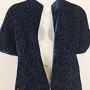 Second-Hand - Cue Rich Blue Velvet Mini Dress Size 12 - SwapUp
