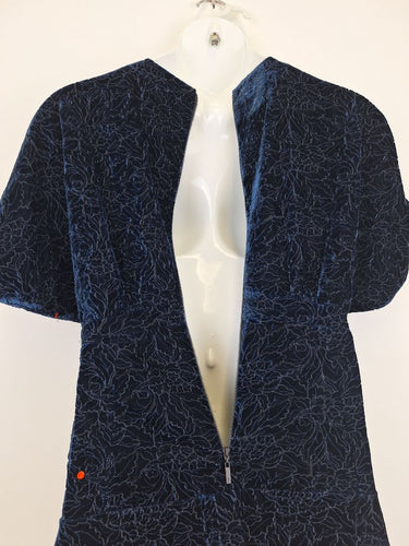 Second-Hand - Cue Rich Blue Velvet Mini Dress Size 12 - SwapUp