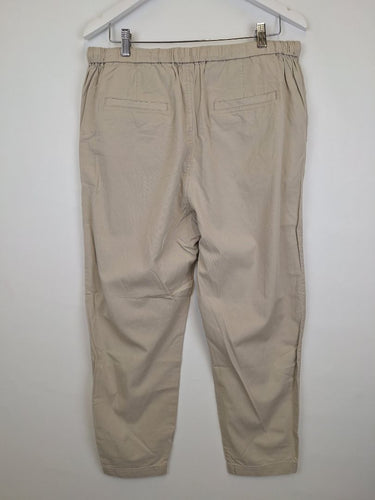 Second-Hand - Country Road Casual Breezy Beige Drawstring Pants Size 12 - SwapUp