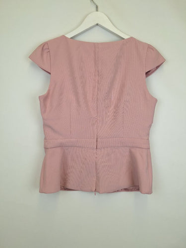 Second-Hand - Review Petal Pink Crossover Top Size 12 - SwapUp