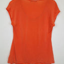 Second-Hand - Anthea Crawford Cowl Neck Apricot Shimmer Top Size M - SwapUp