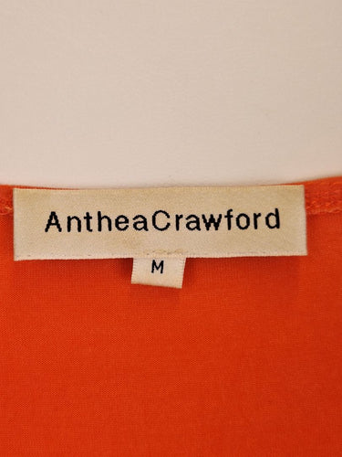 Second-Hand - Anthea Crawford Cowl Neck Apricot Shimmer Top Size M - SwapUp