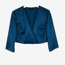 Second-Hand - Eve Hunter Dark Teal Satin Evening Jacket Size 14 - SwapUp
